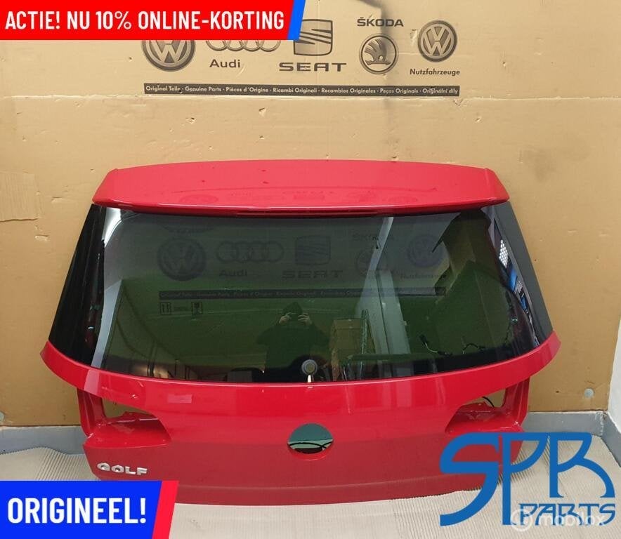 GOLF 7 7.5 VII LY3D Achterklep TORNADO RED ROOD PRIVACY GLAS, Achterklep, Volkswagen, Nieuw, Ophalen of Verzenden
