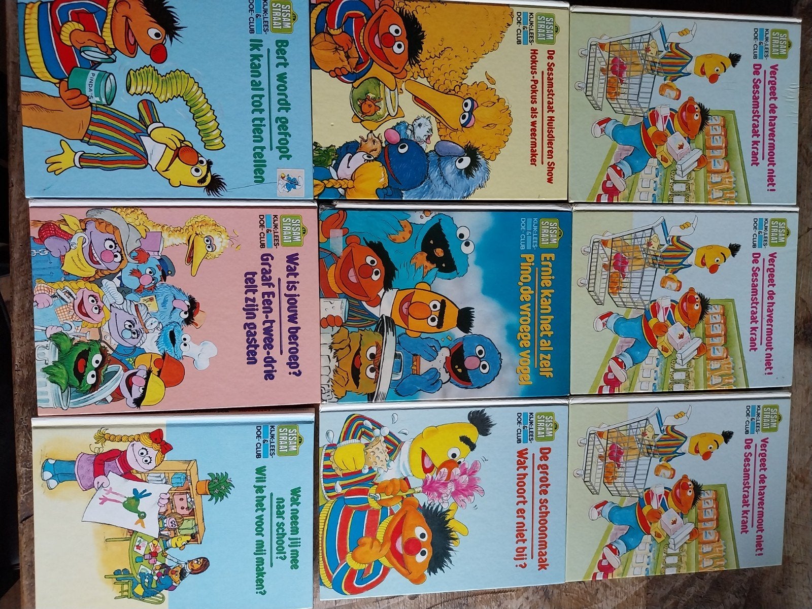 9 leuke sesamstraat vintage kijk- lees- en doeclub, Ophalen of Verzenden
