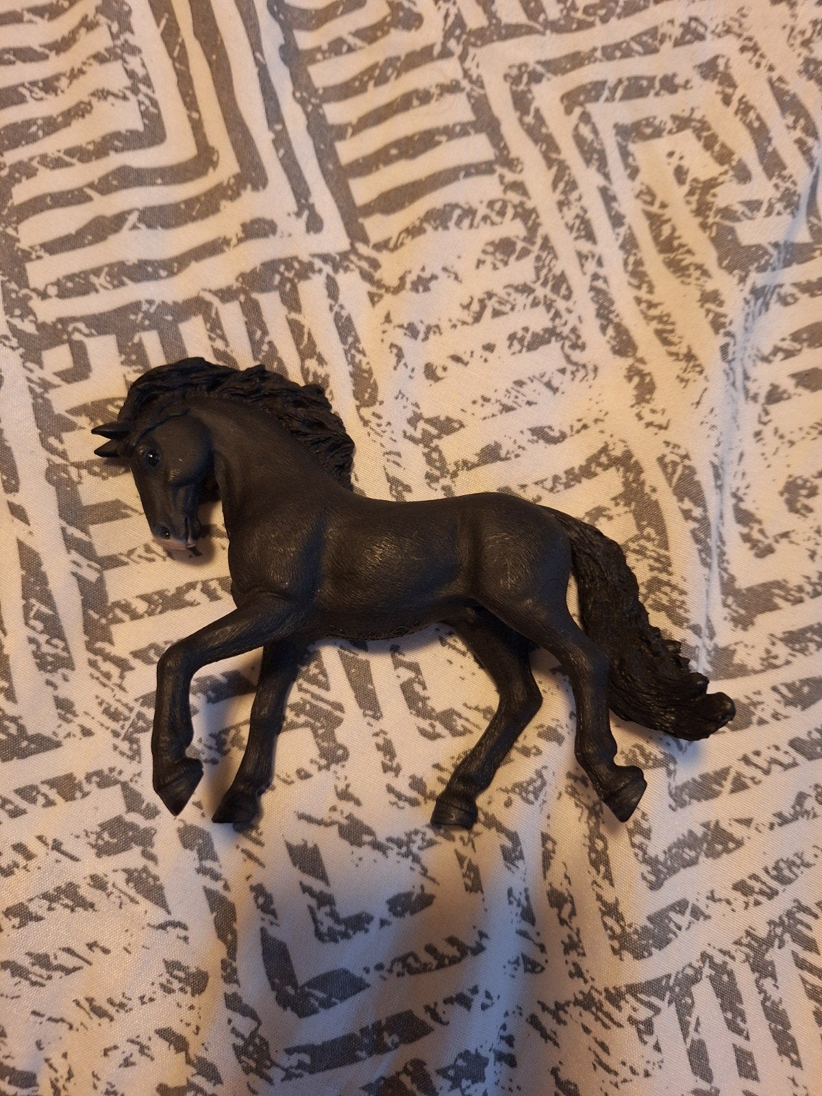 Zwart paard Schleich figuur, Ophalen, Gebruikt, Paard, Beeldje of Figuurtje