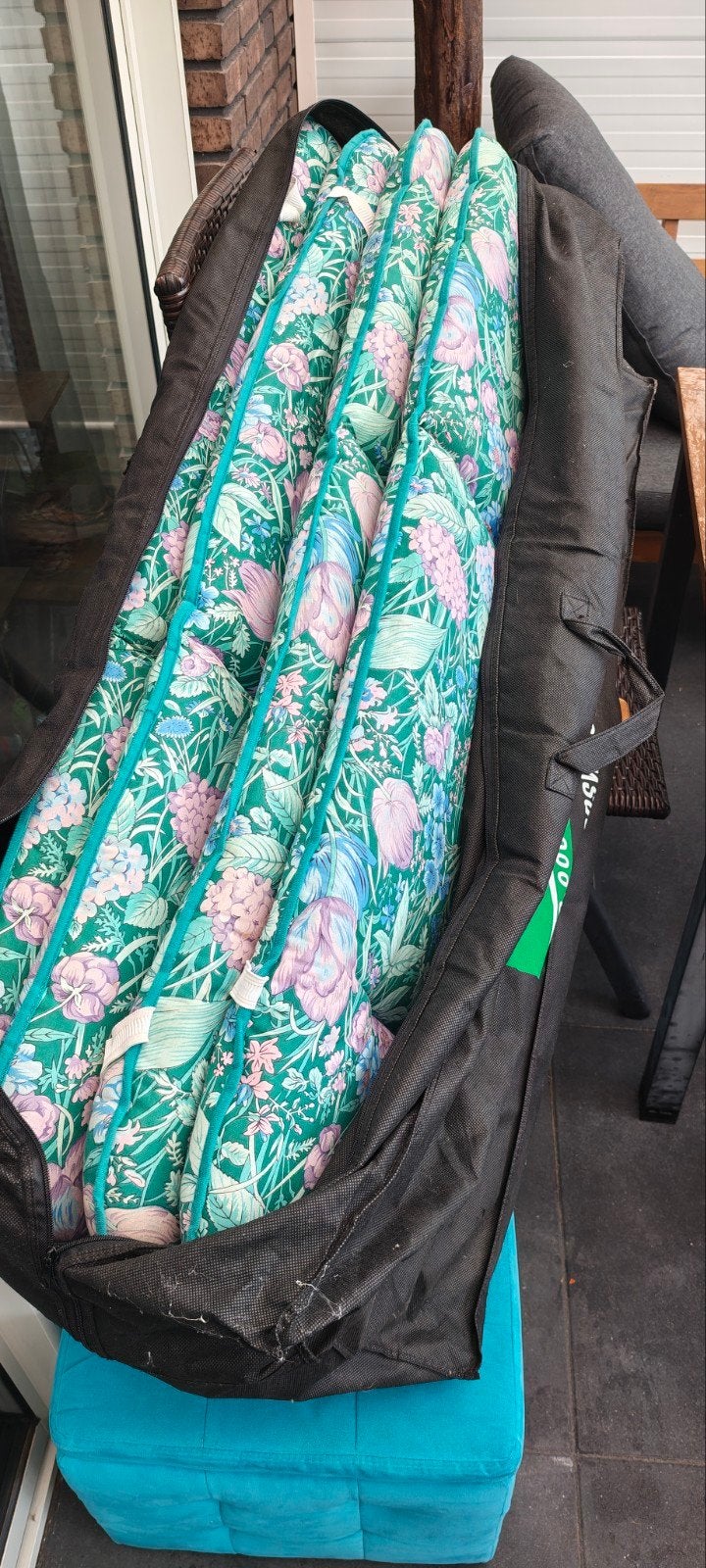 Tuinkussenset met opbergtas - Bloemenprint, Ophalen, Gebruikt