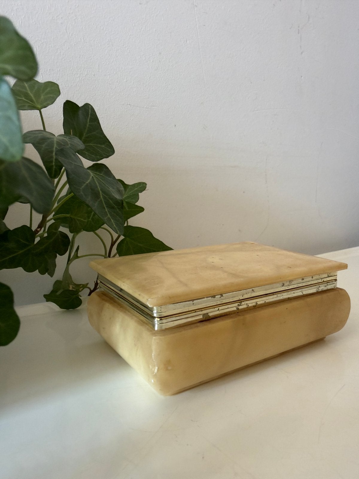 Onyx vintage sieradendoosje, Antiek en Kunst, Ophalen of Verzenden