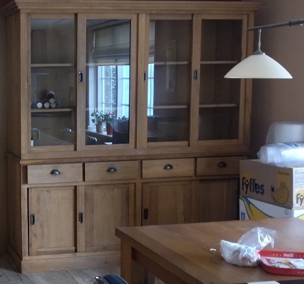 Keukenkast of vitrine kast, Huis en Inrichting, Ophalen, Glas, Met deur(en), 200 cm of meer