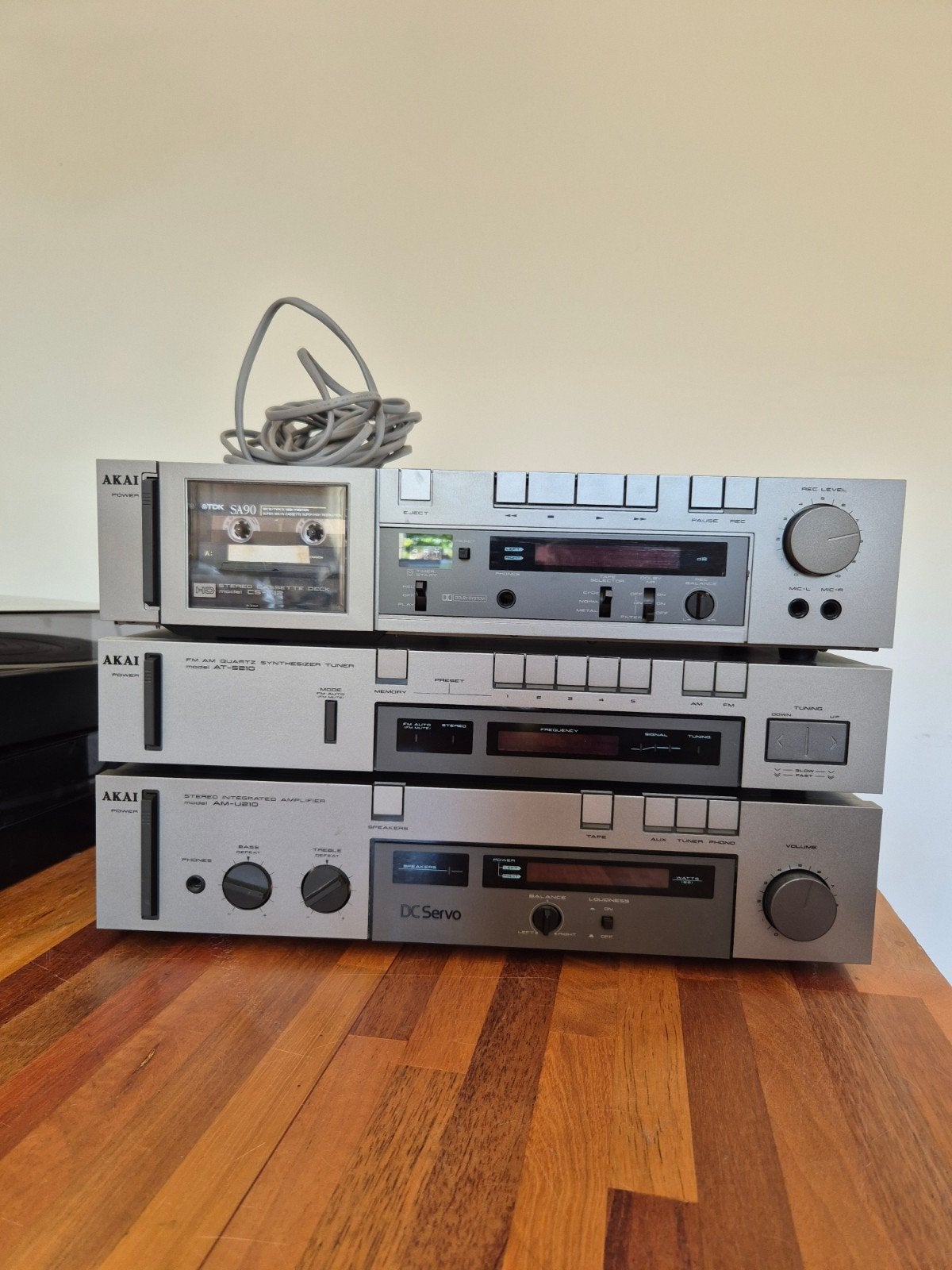 Vintage Akai Stereo Set: Cassettedeck, Tuner, Versterker, Audio, Tv en Foto, Stereo-sets, Tuner of Radio, Gebruikt, Akai, Losse componenten