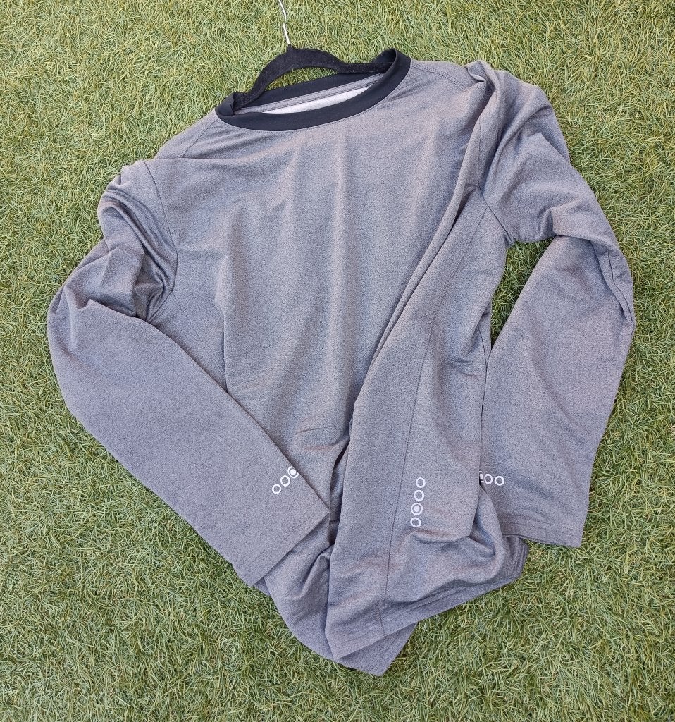 Shirt Crivit heren lange mouw pro running, Maat 56/58 (XL), Ophalen of Verzenden, Grijs, Gedragen