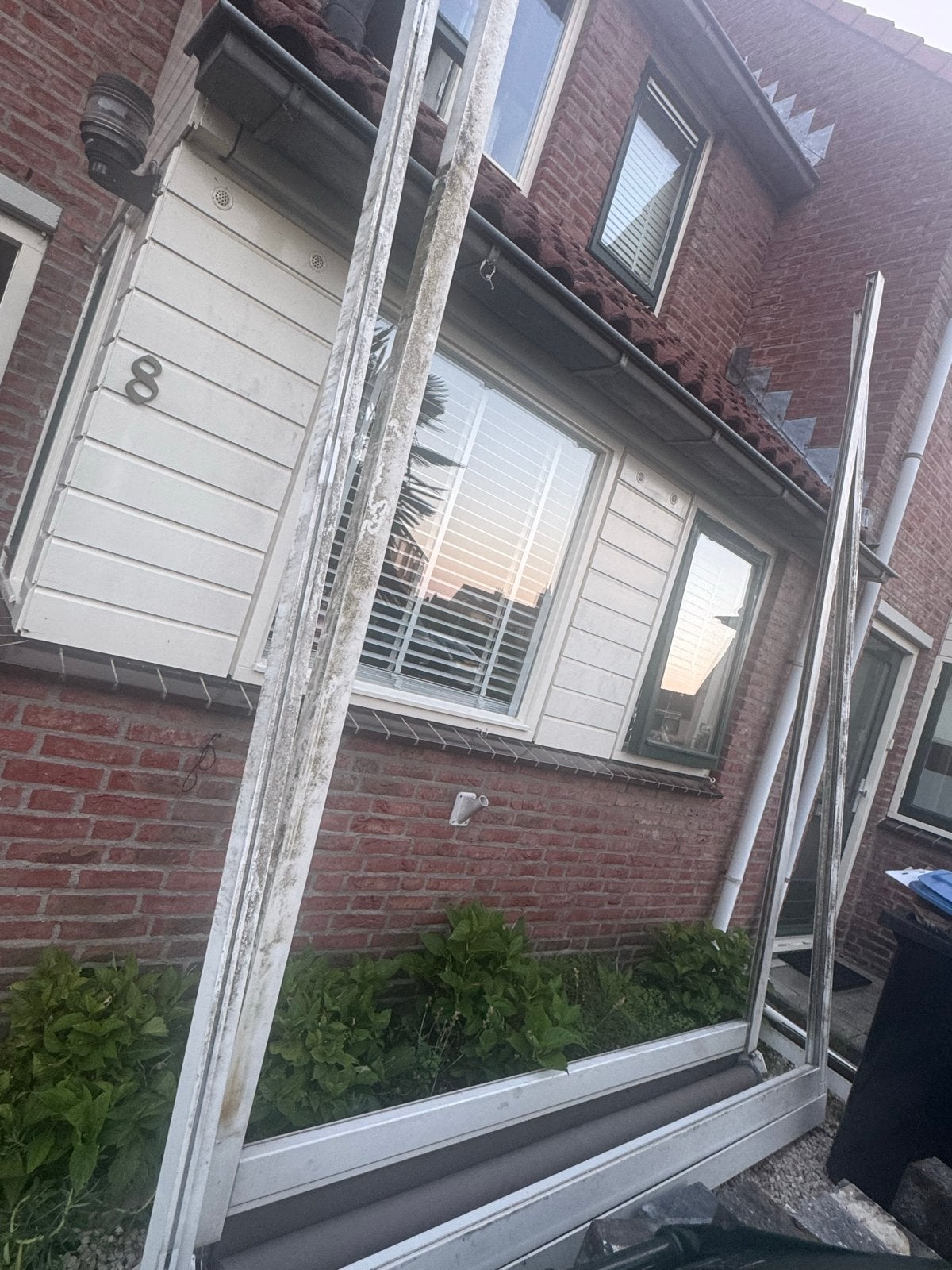 2x Elektrische zonnescherm doeken grijs voor overkapping/ser, Ophalen, Gebruikt, Overige typen, Elektrisch