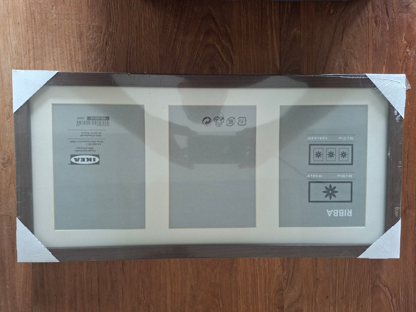 2 Nieuwe IKEA Ribba Paspartout Lijsten 50x23 cm, Huis en Inrichting, Woonaccessoires | Lijsten, Bruin, Met ophangsysteem, Nieuw