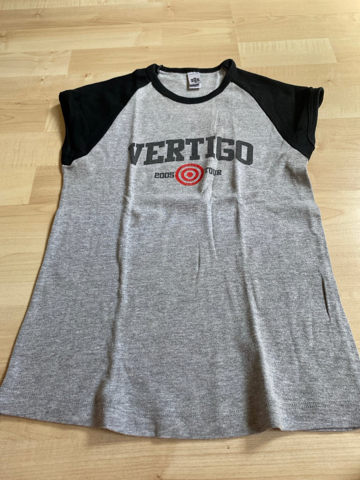 Origineel U2 Vertigo 2005 Tour Shirt Maat S, Kleding | Dames, Verzenden, Korte mouw, Maat 36 (S), Grijs
