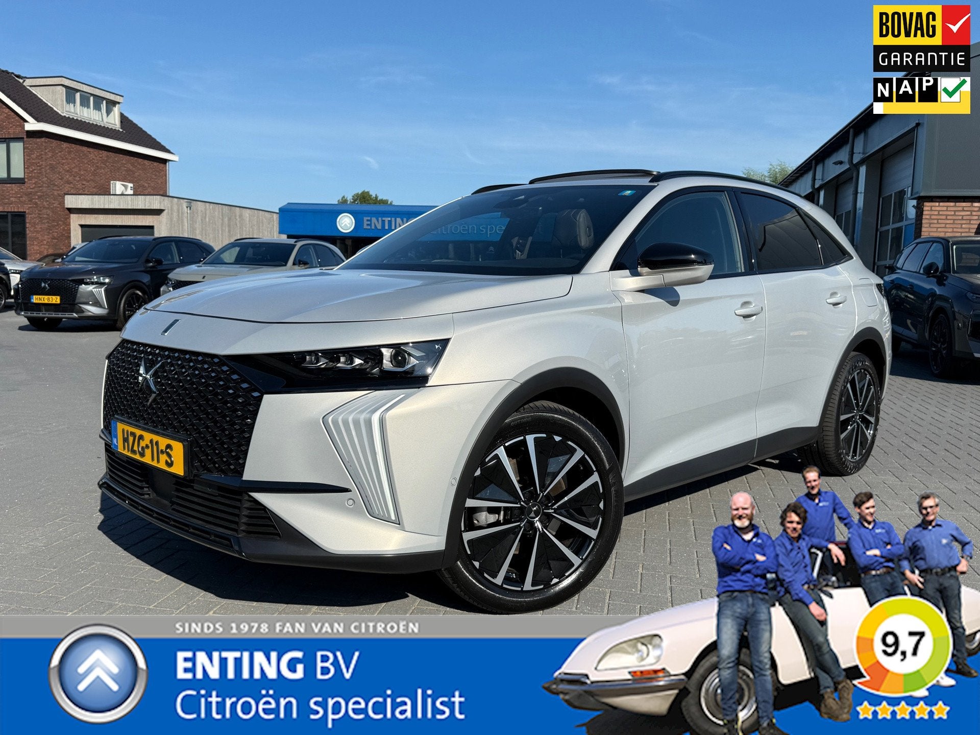 DS 7 1.6 PHEV 300 4x4 PALLAS HIFI FOCAL SCHUIFDAK PACK COMFO, Auto's, DS, Gebruikt, Euro 6, Hybride Elektrisch/Benzine, SUV of Terreinwagen