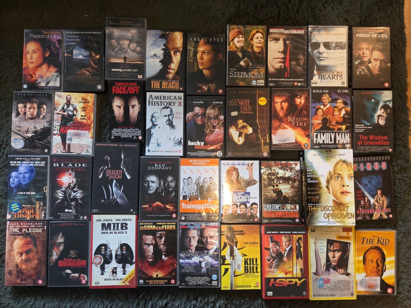 Grote partij van 46 VHS videobanden, Vanaf 16 jaar, Ophalen of Verzenden, Gebruikt, Actie en Avontuur