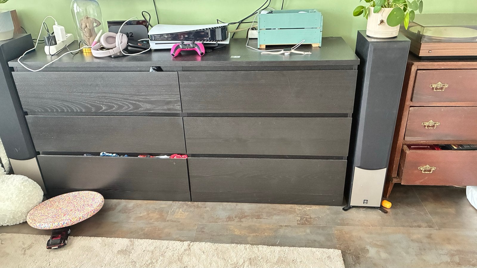 IKEA Malm ladekast met 6 lades - Donkerbruin, Ophalen, Gebruikt, 100 tot 150 cm, 5 laden of meer