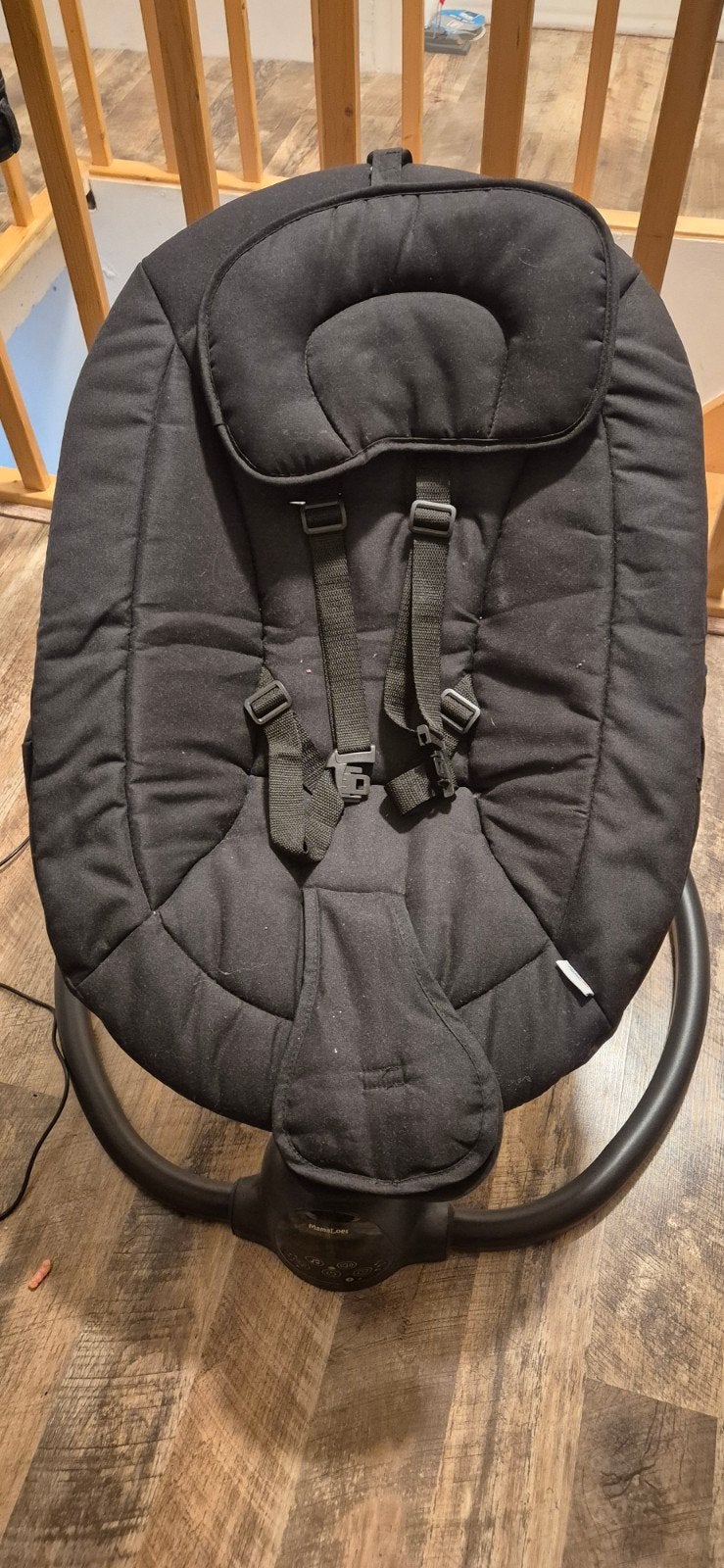 MamaLoes Baby Schommelstoel Zwart, Ophalen of Verzenden, Gebruikt