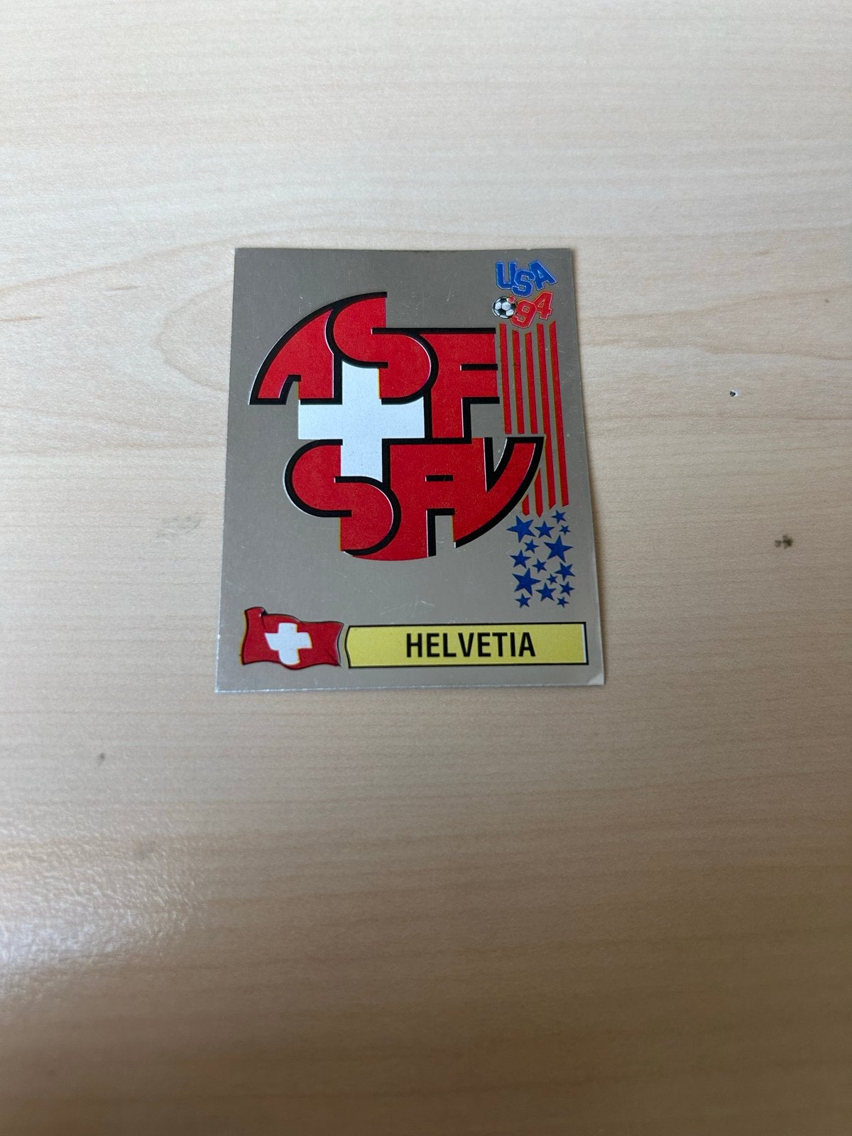 Panini USA 94 Sticker - Helvetia (Zwitserland), Ophalen of Verzenden, Zo goed als nieuw, Sport