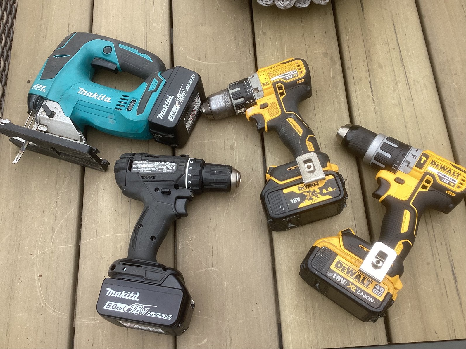 Makita/ Dewalt accuboormachines, Ophalen of Verzenden, Gebruikt