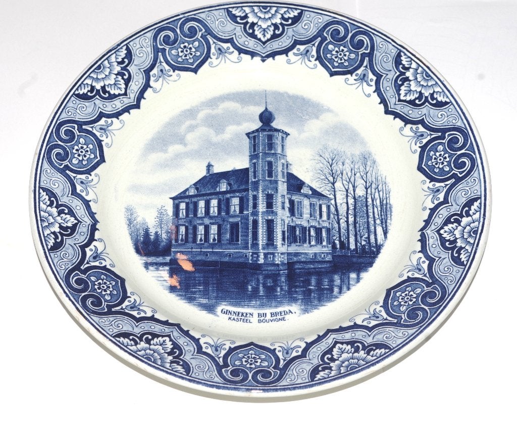 wandbord met afbeelding kasteel Bouvigne Breda, Antiek en Kunst, Antiek | Wandborden en Tegels, Ophalen