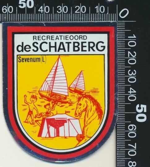 Sticker: Recreatieoord De Schatberg - Sevenum, Ophalen of Verzenden, Zo goed als nieuw, Bedrijf of Vereniging