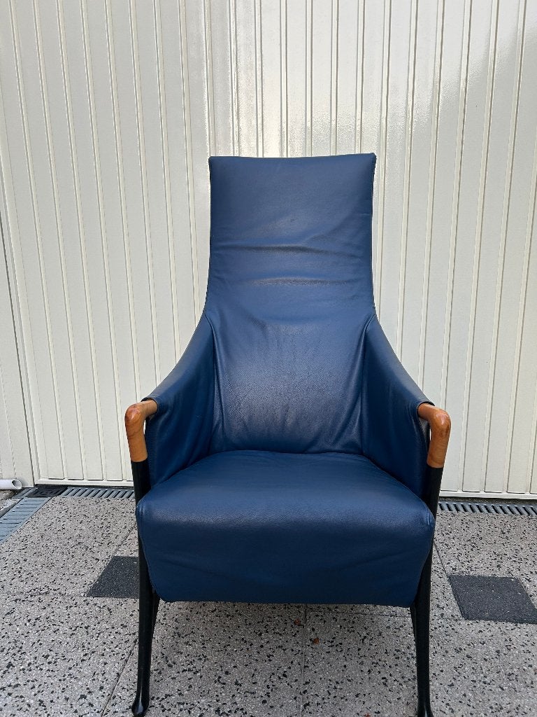 2 Giorgetti Progetti 64240 Highback chair fauteuil  leer, Gebruikt, Ophalen of Verzenden, Nvt, Nvt