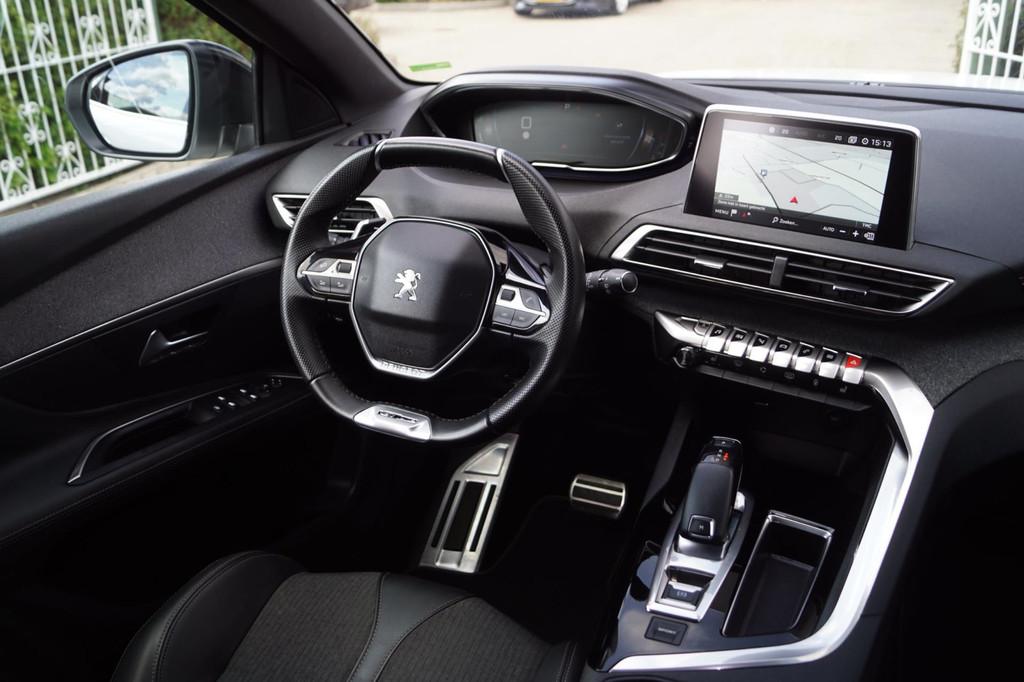 Peugeot 3008 1.6 PureTech GT Line Autom Half Leder Sportst S, Auto's, Gebruikt, 4 cilinders, 181 pk, Leder en Stof