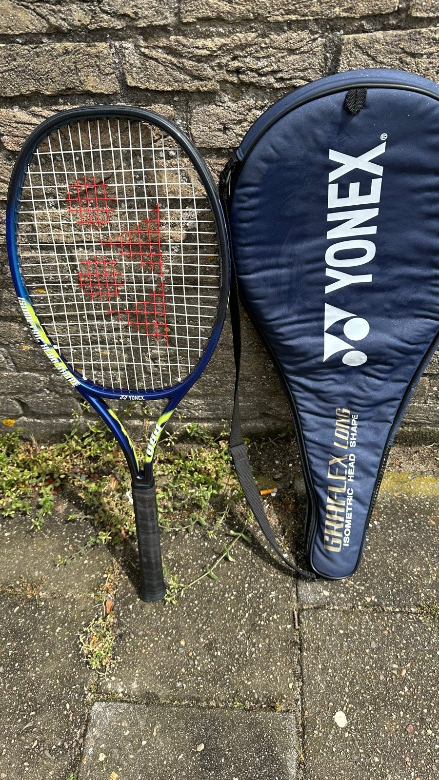 Yonex Graflex Pro Long Tennisracket met hoes, Overige merken, Gebruikt, Ophalen of Verzenden, Racket