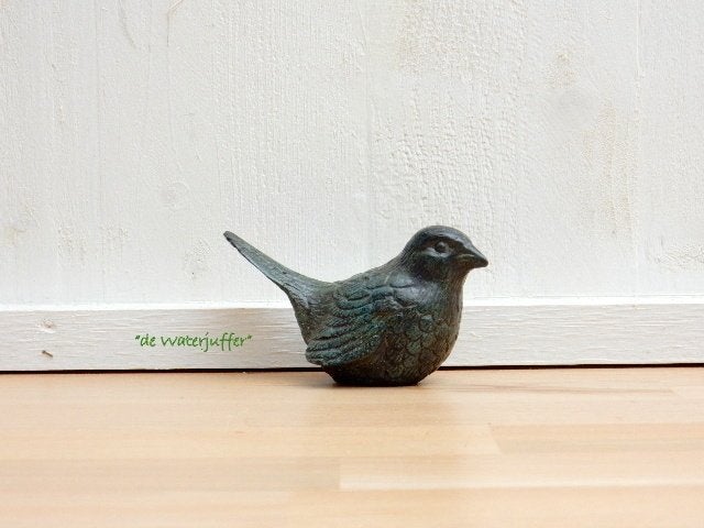 058* Bronzen winterkoning gr. (Boven €75 geen verzendkosten), Ophalen of Verzenden, Nieuw, Overige materialen, Dierenbeeld