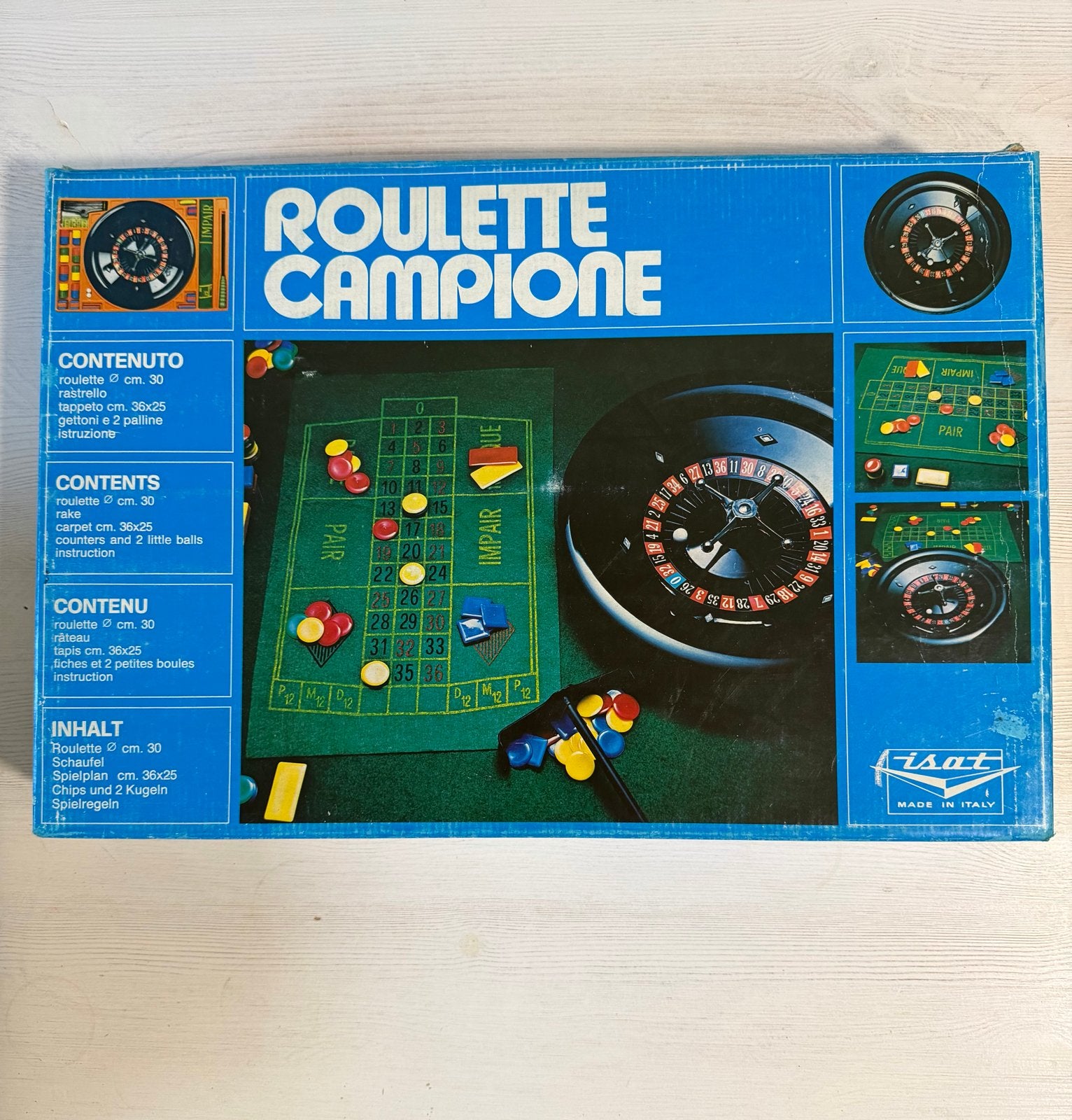 Vintage Roulette Campione Spel - Plastic Speelmat, Hobby en Vrije tijd, Ophalen of Verzenden, Gebruikt