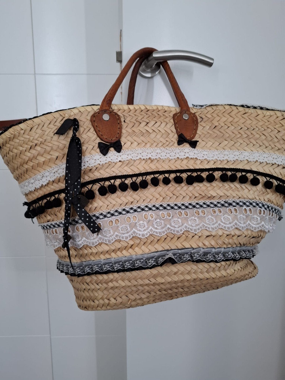 Leuke rieten strandtas, Ophalen of Verzenden, Zo goed als nieuw, Beige, Shopper