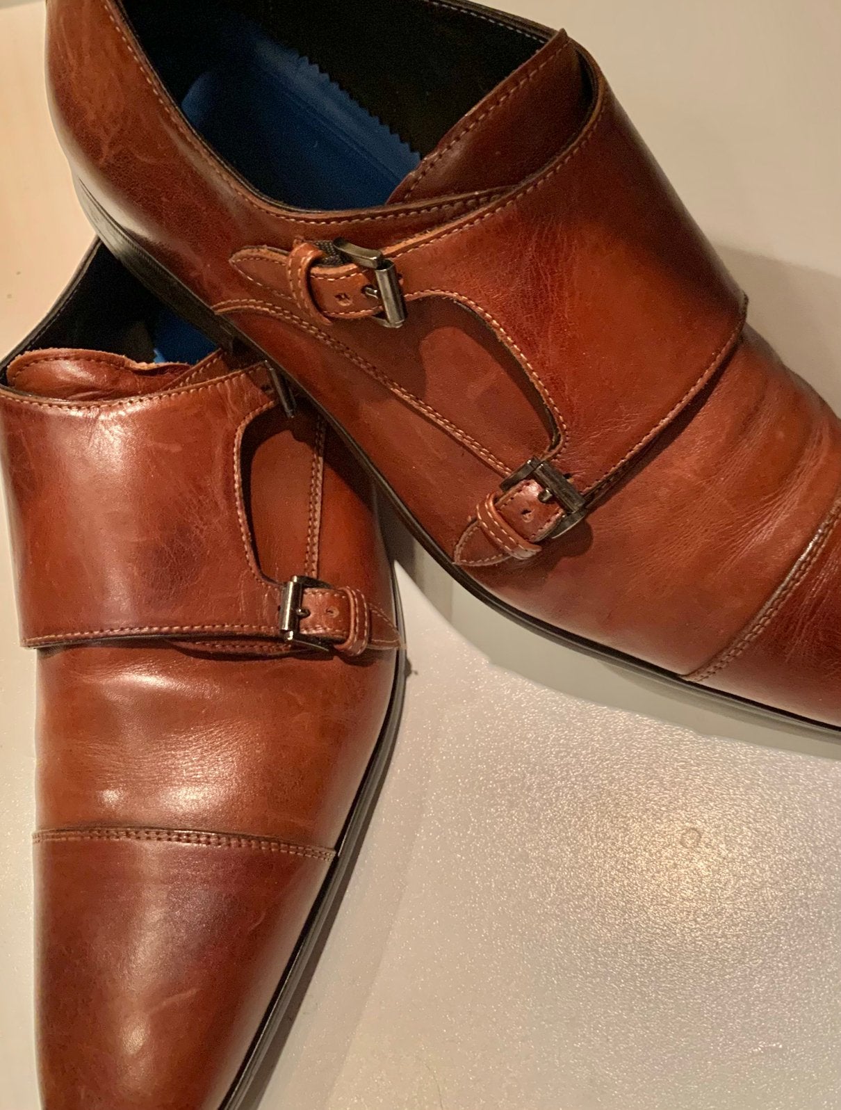 Giorgio als nieuw 46 Double Monk Supermooi Lees onder, Ophalen, Overige kleuren, Gespschoenen, Zo goed als nieuw