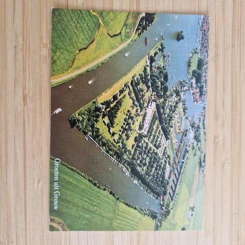 Ansichtkaart groeten uit Grouw, Albert Heijn, Ophalen of Verzenden