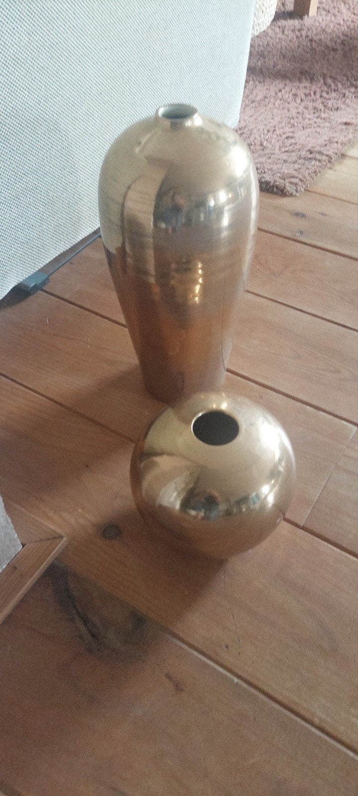 Prachtige Mobach vazen met goudkleurige lak, Ophalen, Zo goed als nieuw, Goud, Steen/keramiek