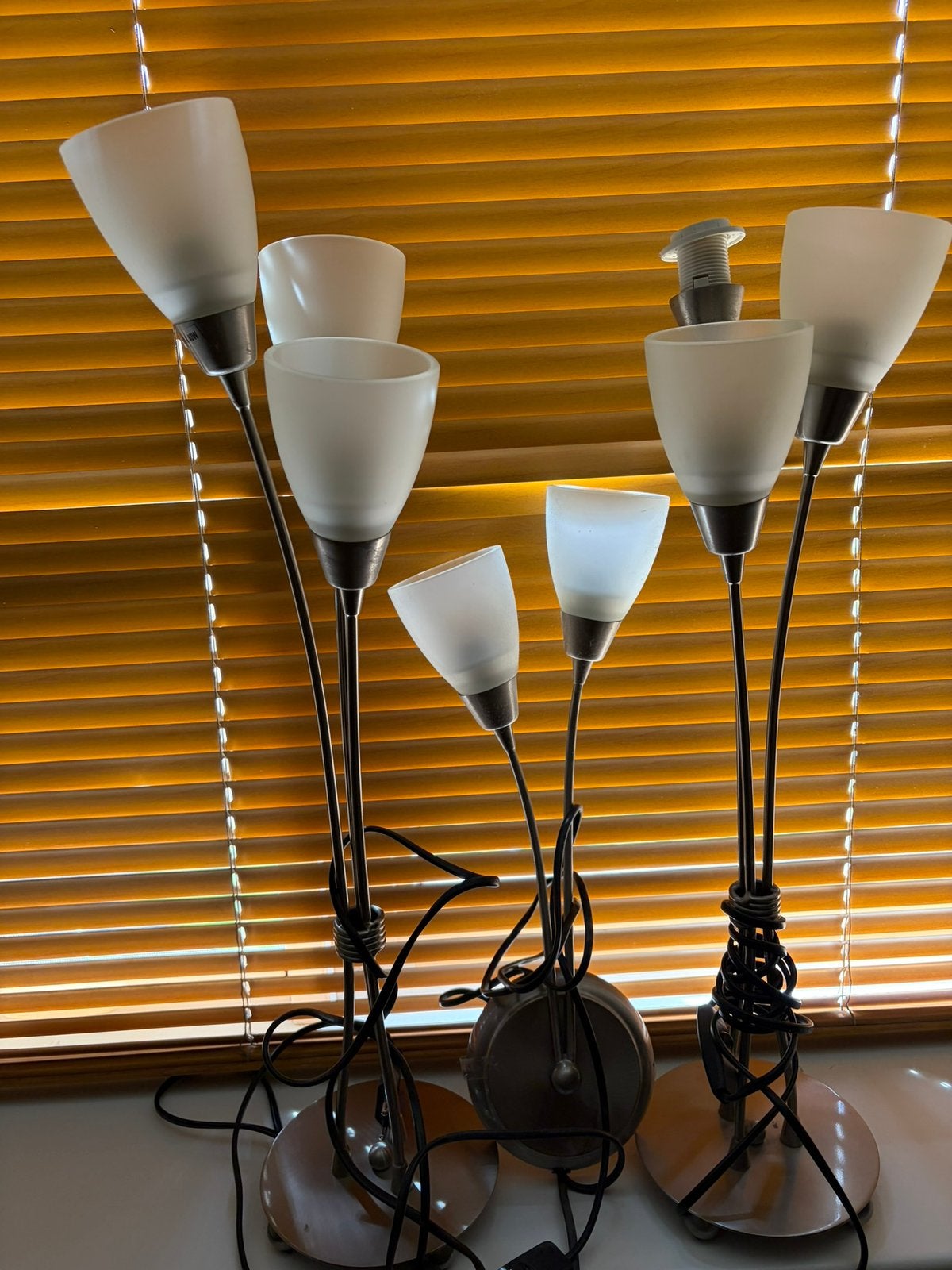 2staande schemerlampen  en 1voor aan de muur, Ophalen, Overige merken, Met schakelaar, Zo goed als nieuw