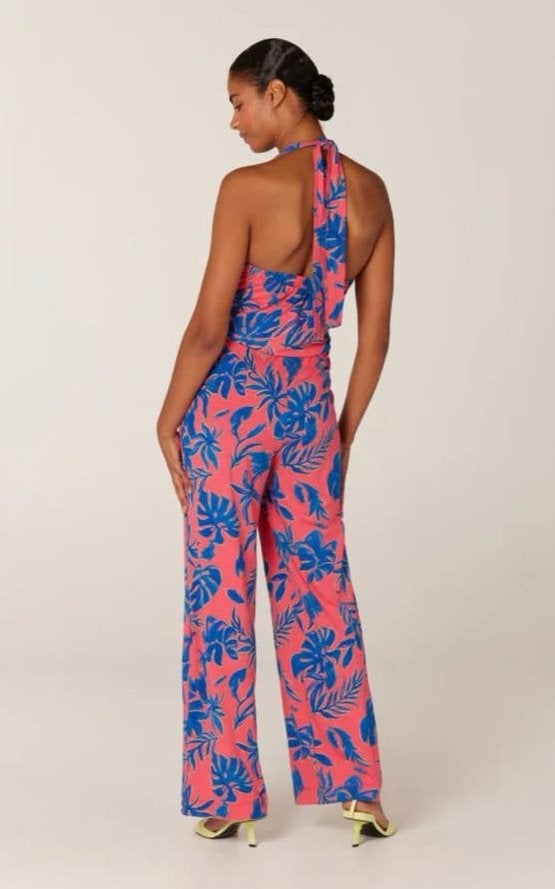 Jansen Amsterdam Jumpsuit met tropische print, S, Kleding | Dames, Verzenden, Zo goed als nieuw, Maat 36 (S), Roze