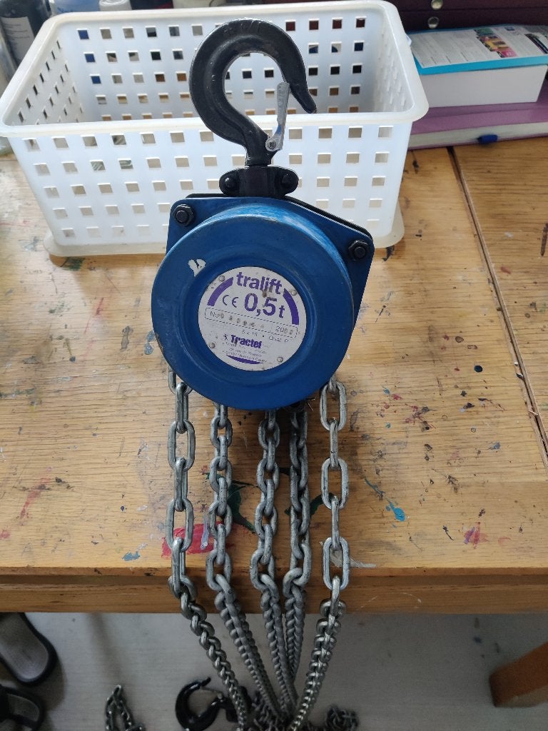 ketting takel  met extra hijslengte, Ophalen of Verzenden, Gebruikt, Handmatig