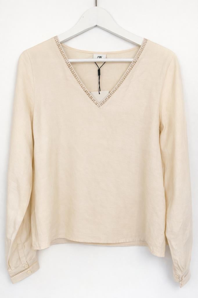 Nieuwe JDY Blouse Maat M - Elegant en Comfortabel, Ophalen of Verzenden, Nieuw, Maat 38/40 (M), Beige
