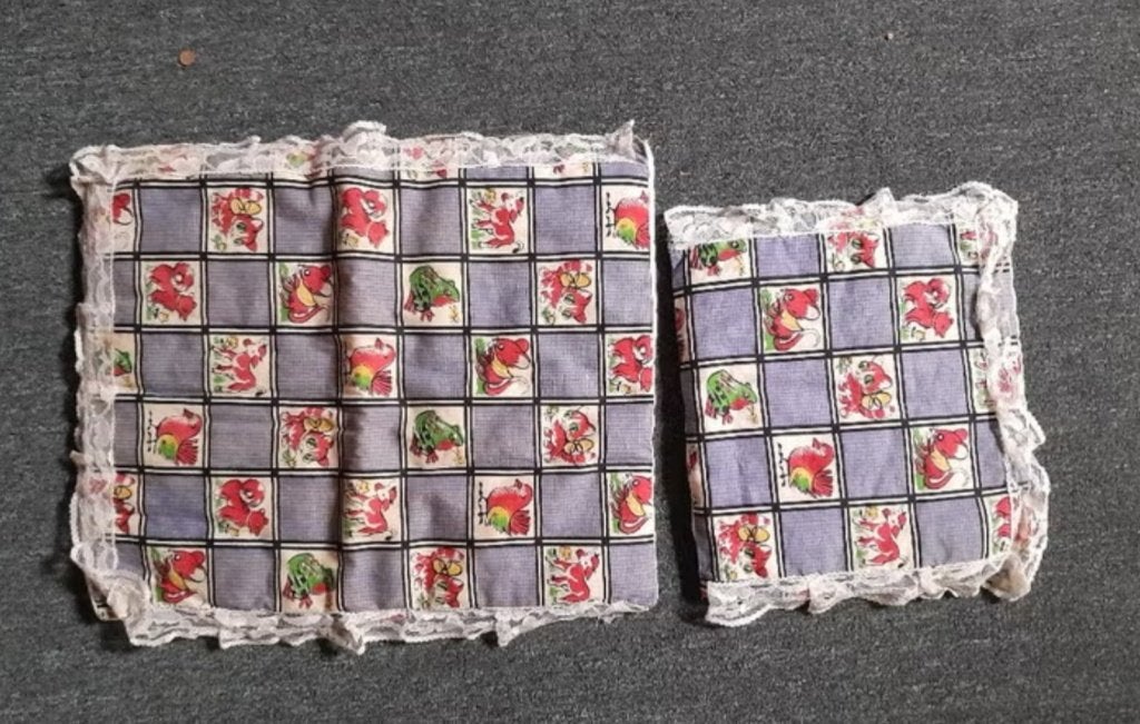 vintage deken en kussen voor in poppenwagen, Ophalen of Verzenden, Overige typen