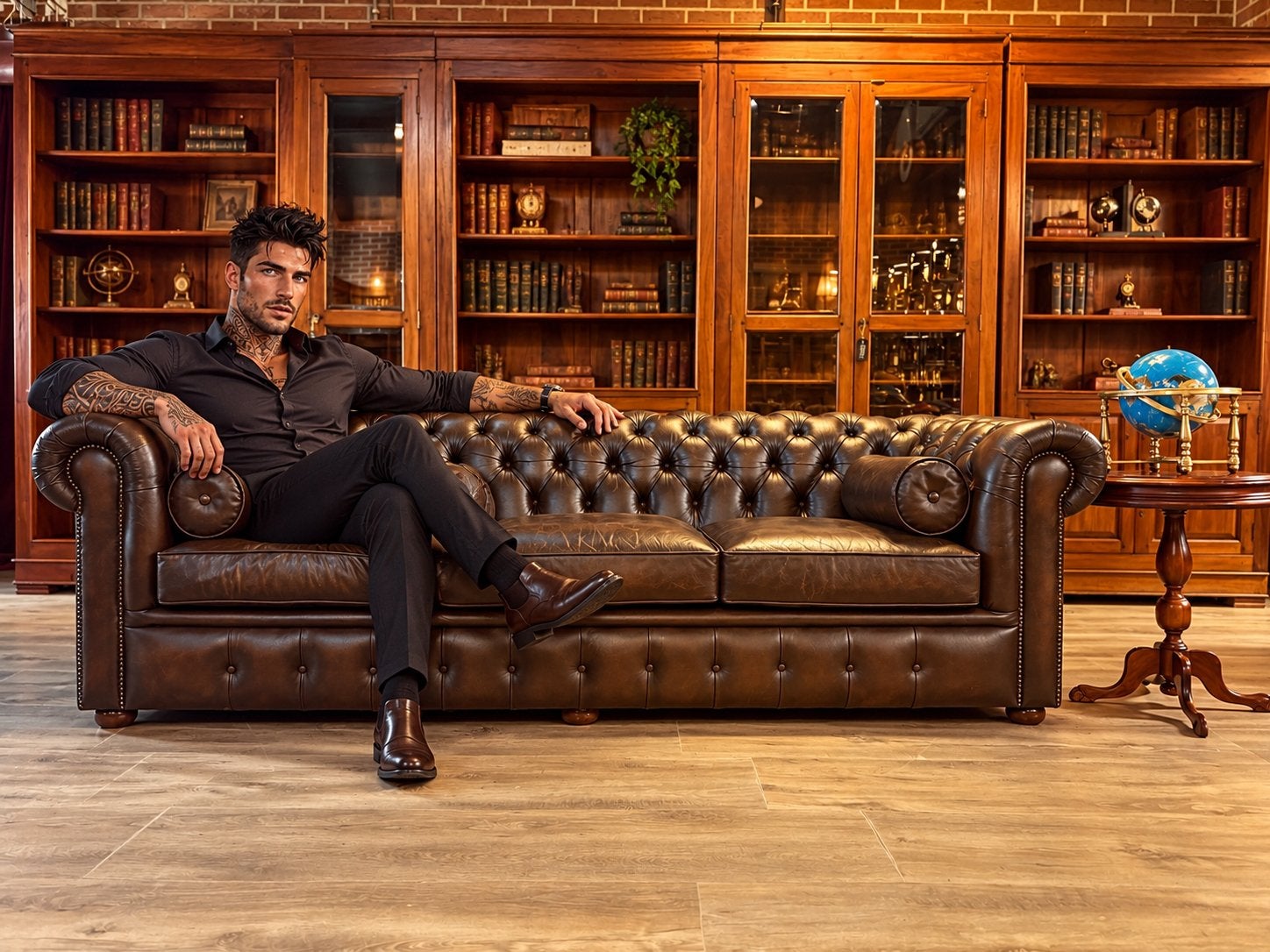 Originele mister Chesterfield: 3-zitsbank