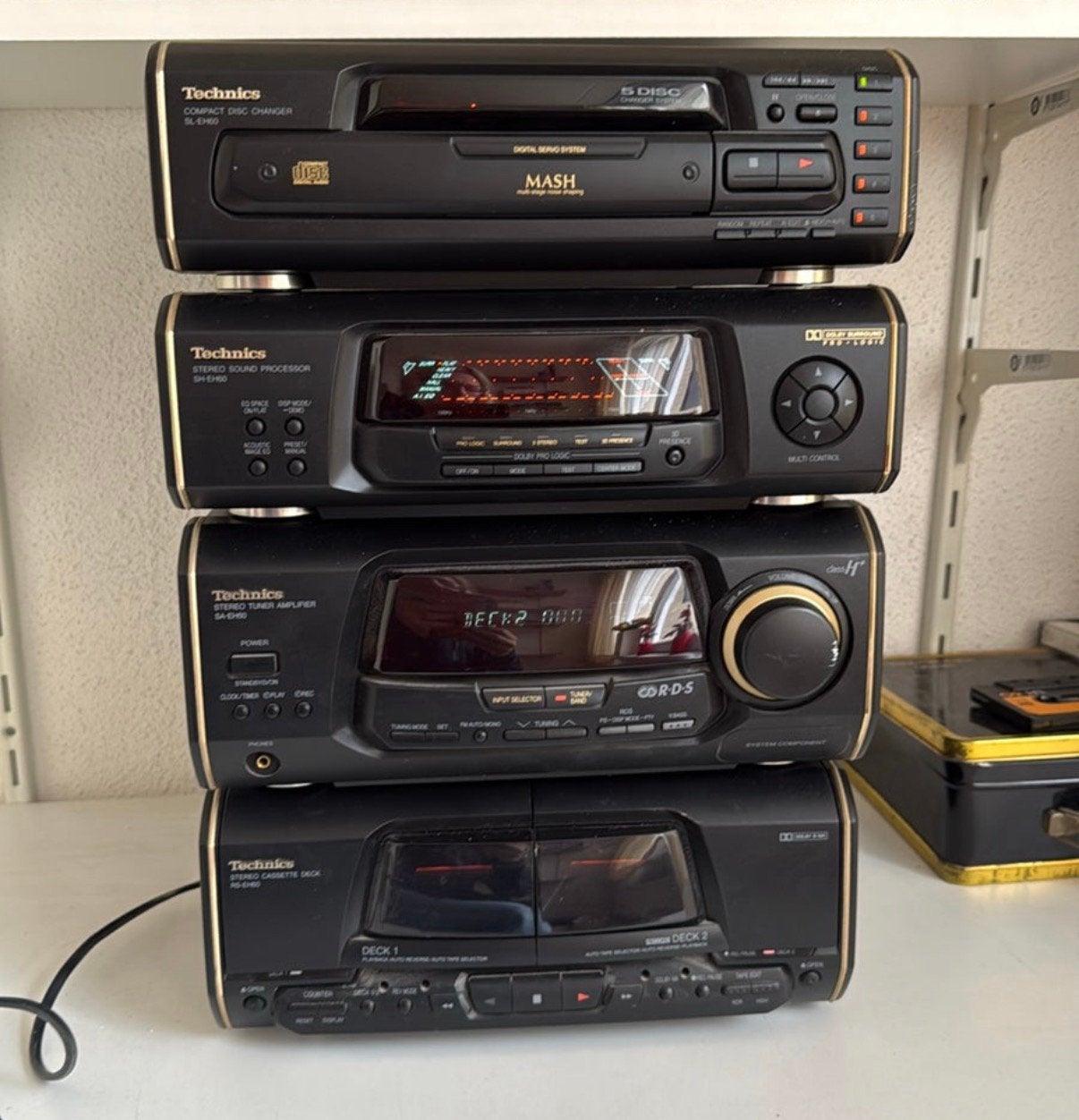 Technics Stereo Set met CD-speler, Cassettedeck en Speakers, Overige merken, Gebruikt, Cassettedeck, Losse componenten