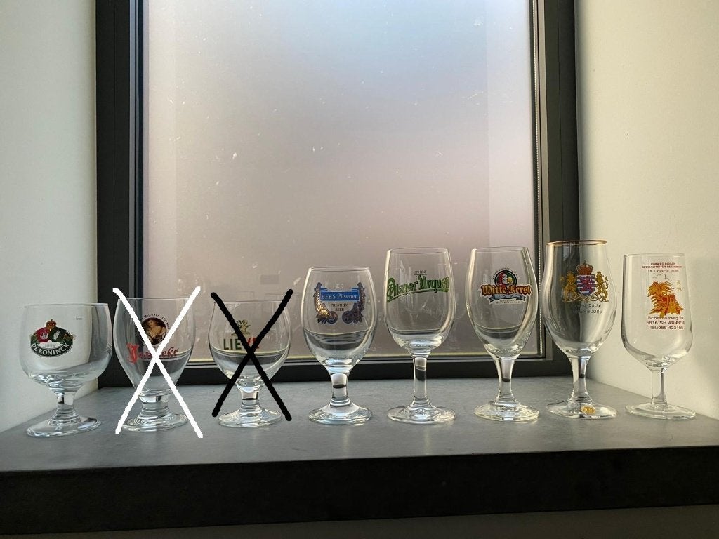 8 bier bokalen, Ophalen of Verzenden, Nieuw, Glas of Glazen, Overige merken
