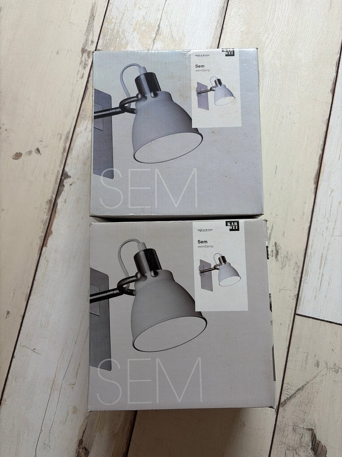 2x Sem wandlamp - Nieuw in doos, Grijs, Nieuw, Overige merken, Metaal