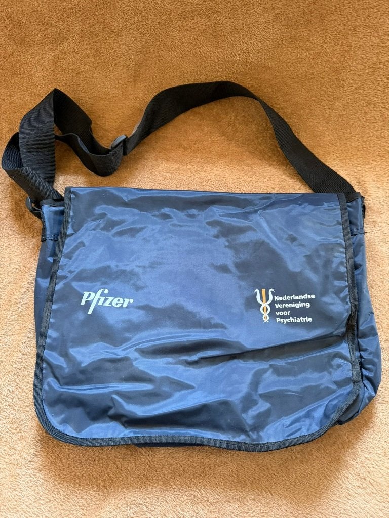 Promotionele congres documententas, Blauw, Nieuw, 50 cm of meer, Schoudertas