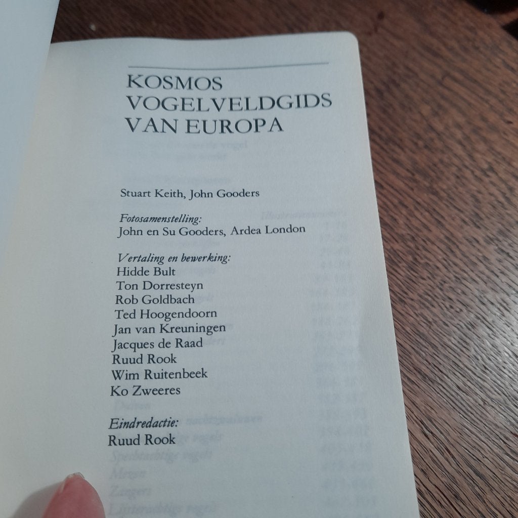 Kosmos vogelgids van Europa, Boeken, Ophalen of Verzenden, Zo goed als nieuw, Vogels, Kosmos
