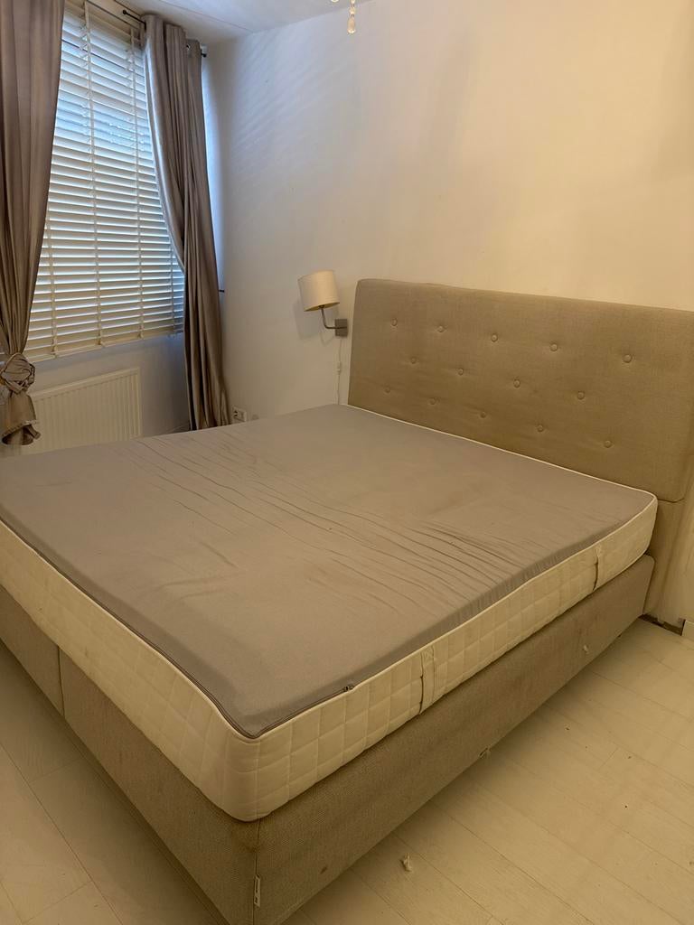 IKEA Evenskjer bed 180x200 met Hyllestad matras, Ophalen, Gebruikt, Tweepersoons, 180 cm