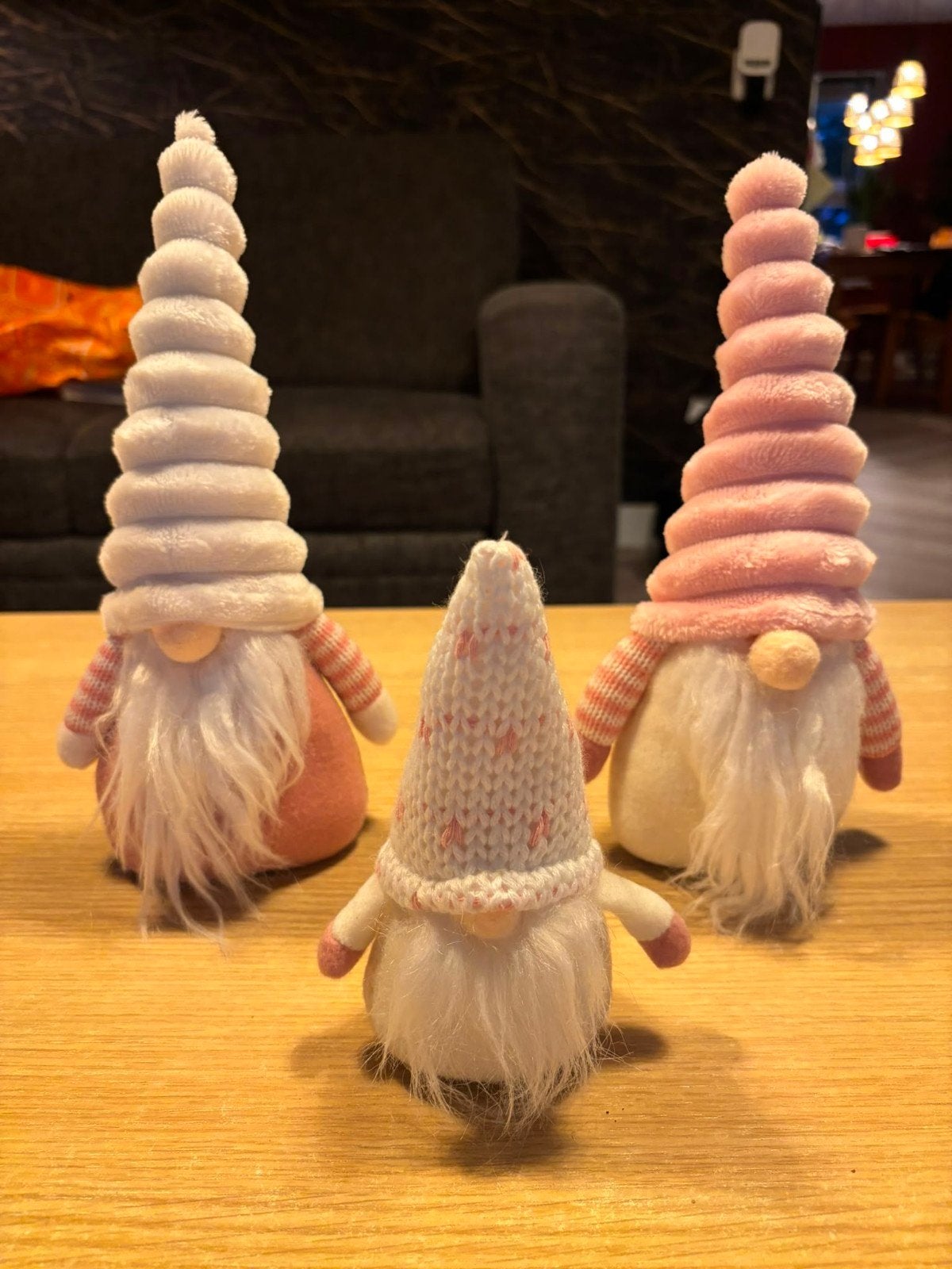 3 super leuke kabouters om neer te zetten, Gebruikt, Overige stijlen, Ophalen of Verzenden, Wit