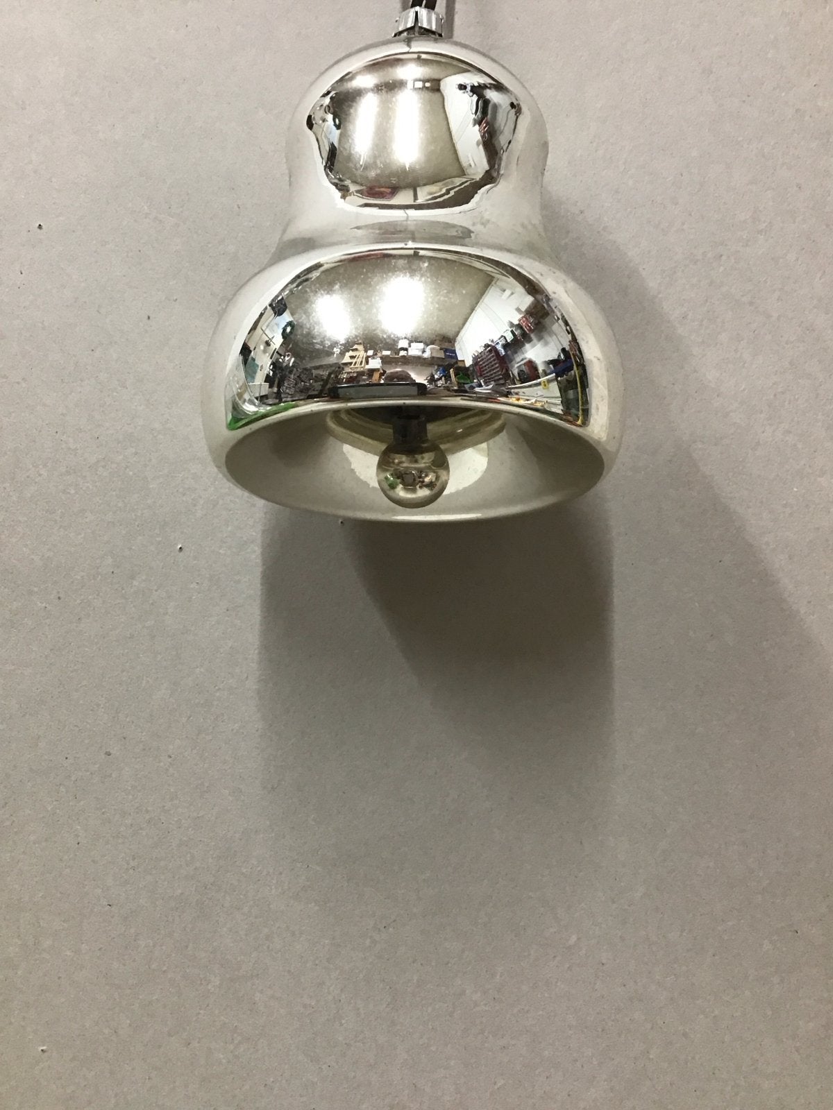 Vintage Grote Glazen Kerstklok - Zilverkleurig, Ophalen of Verzenden, Zo goed als nieuw