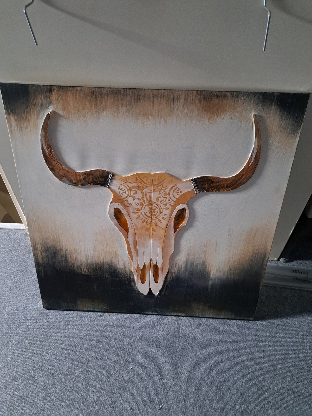 Wanddecoratie Stierschedel - 3D, Ophalen of Verzenden, Zo goed als nieuw, Bruin, Vintage