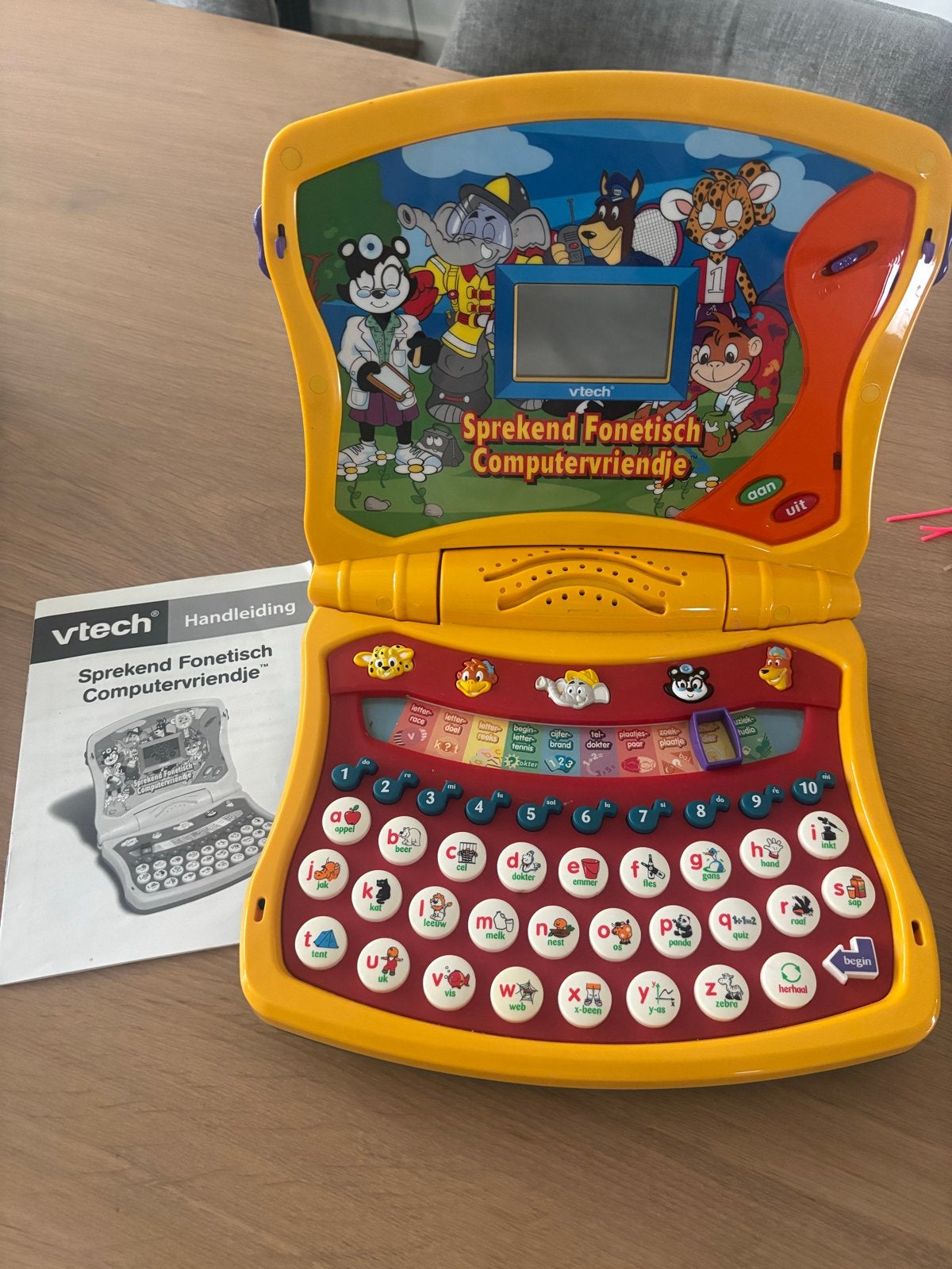 VTech Spelend Fonetisch Computervriendje met handleiding, Ophalen of Verzenden, Gebruikt, 2 tot 4 jaar