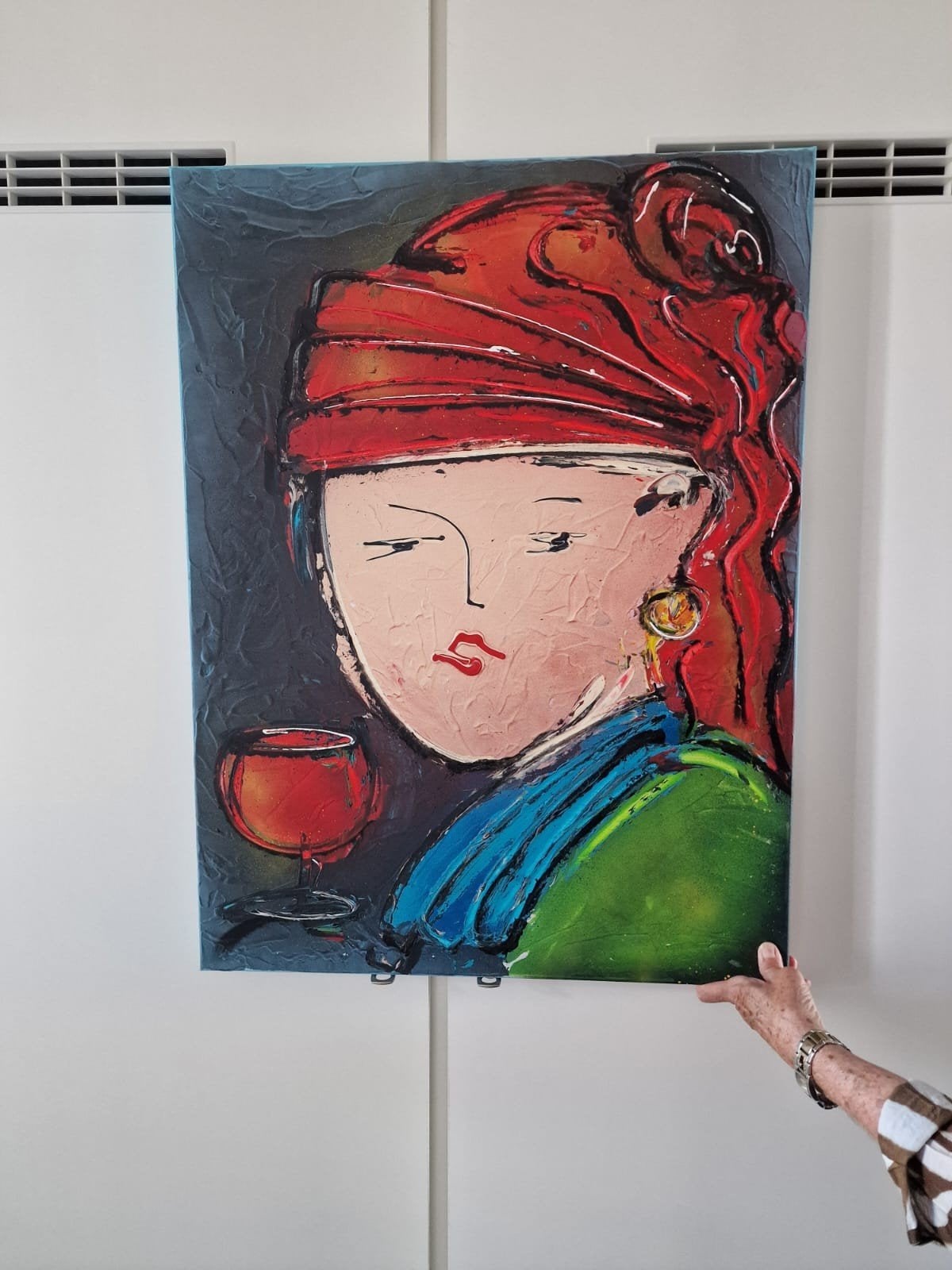 Meisje metbse parel schilderij, Ophalen