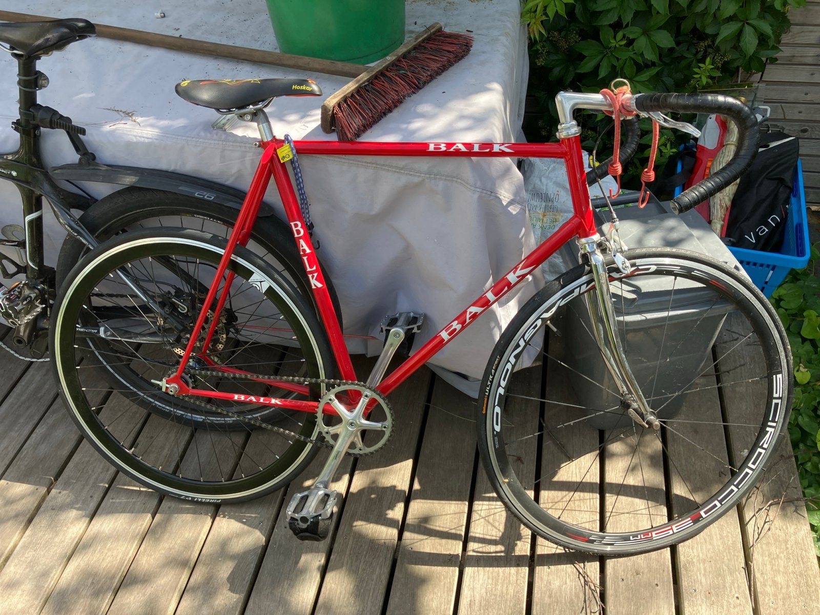 Vintage racefiets/fixie - BALK rood, Campagnolo, Cinelli, Gebruikt, Staal, 53 tot 57 cm, Ophalen