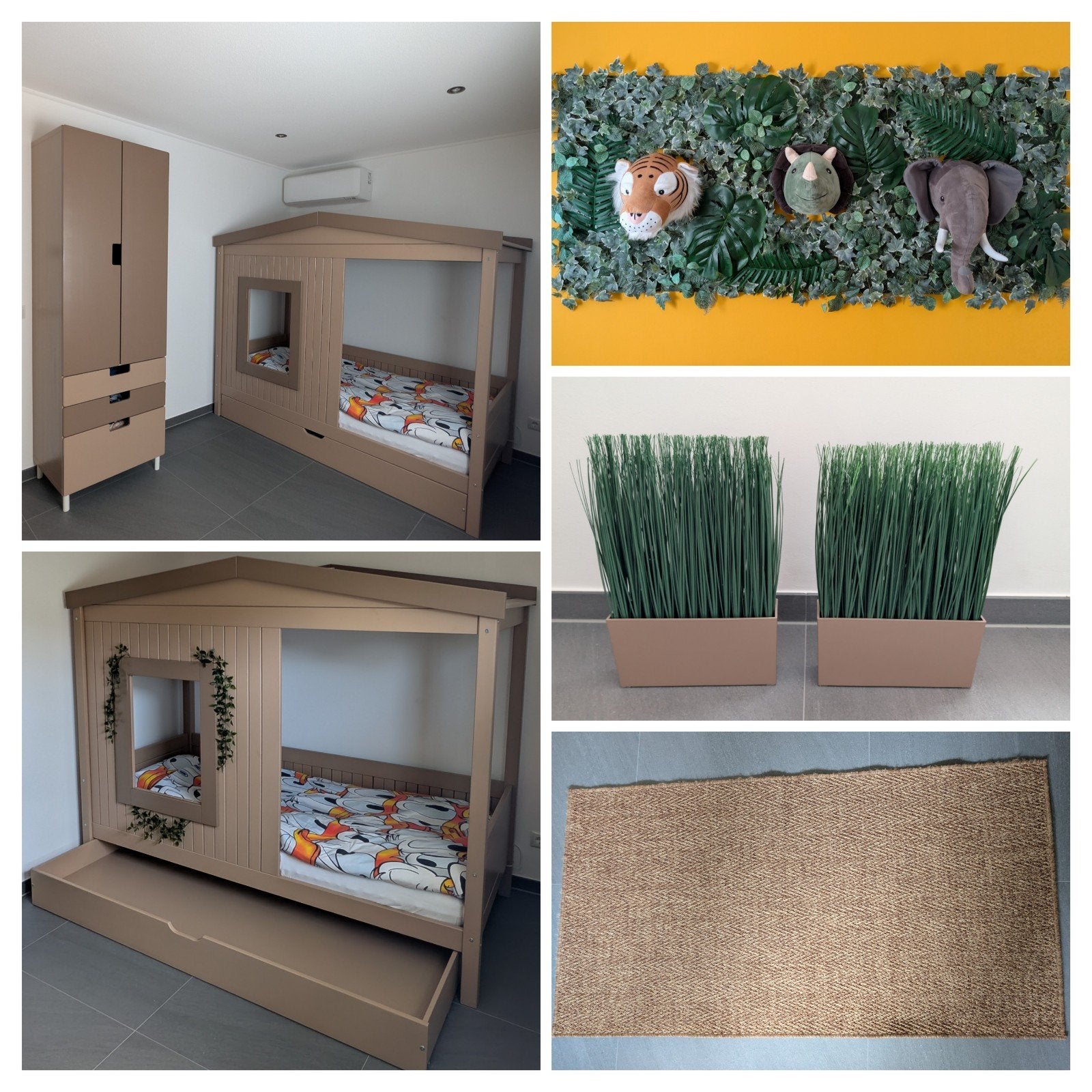 Mooie, complete kinderkamer, jungle thema, incl. decoratie, 85 tot 100 cm, Zo goed als nieuw, 180 cm of meer, Ophalen