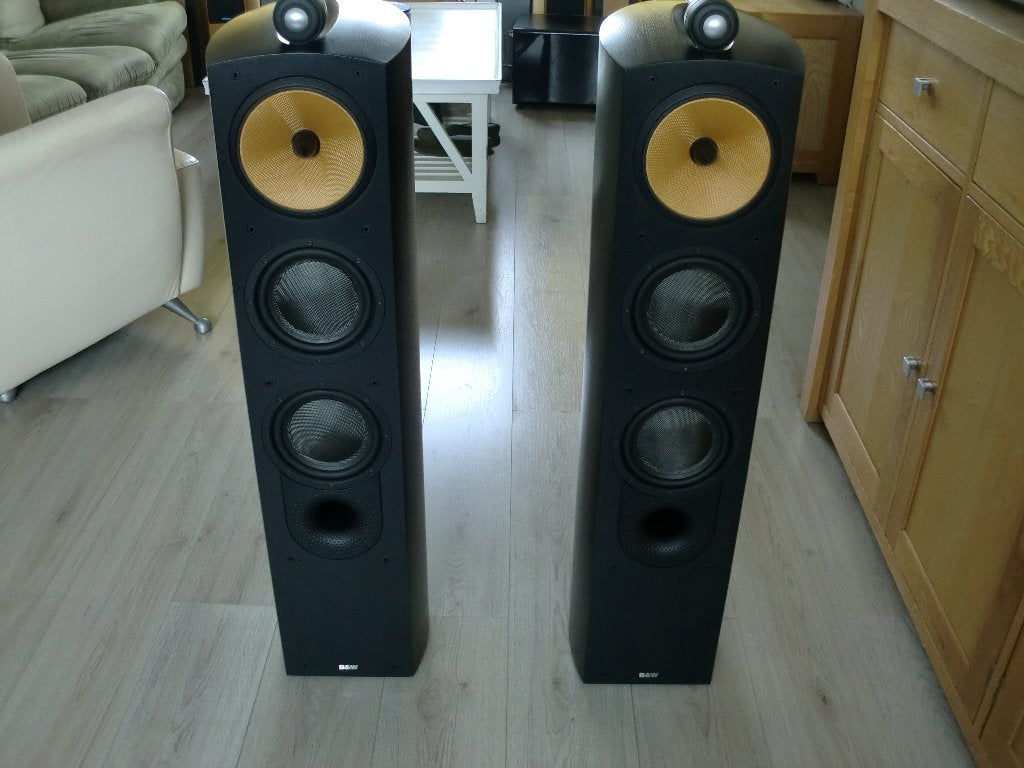 Nautilus 804 N Black Ash Zgan 12 maanden garantie B&W topper, Audio, Tv en Foto, Stereo speakers, Basreflex, Zo goed als nieuw