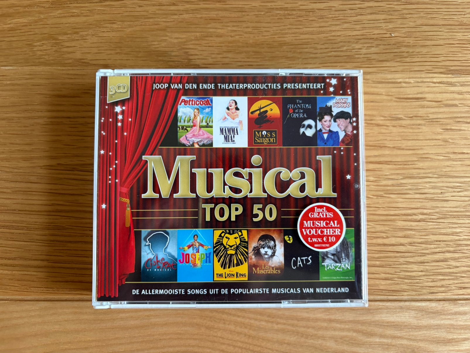 Musical Top 50 - 3 disc set Nederlandse musical verzamel cd, Ophalen of Verzenden, Zo goed als nieuw, Klassiek