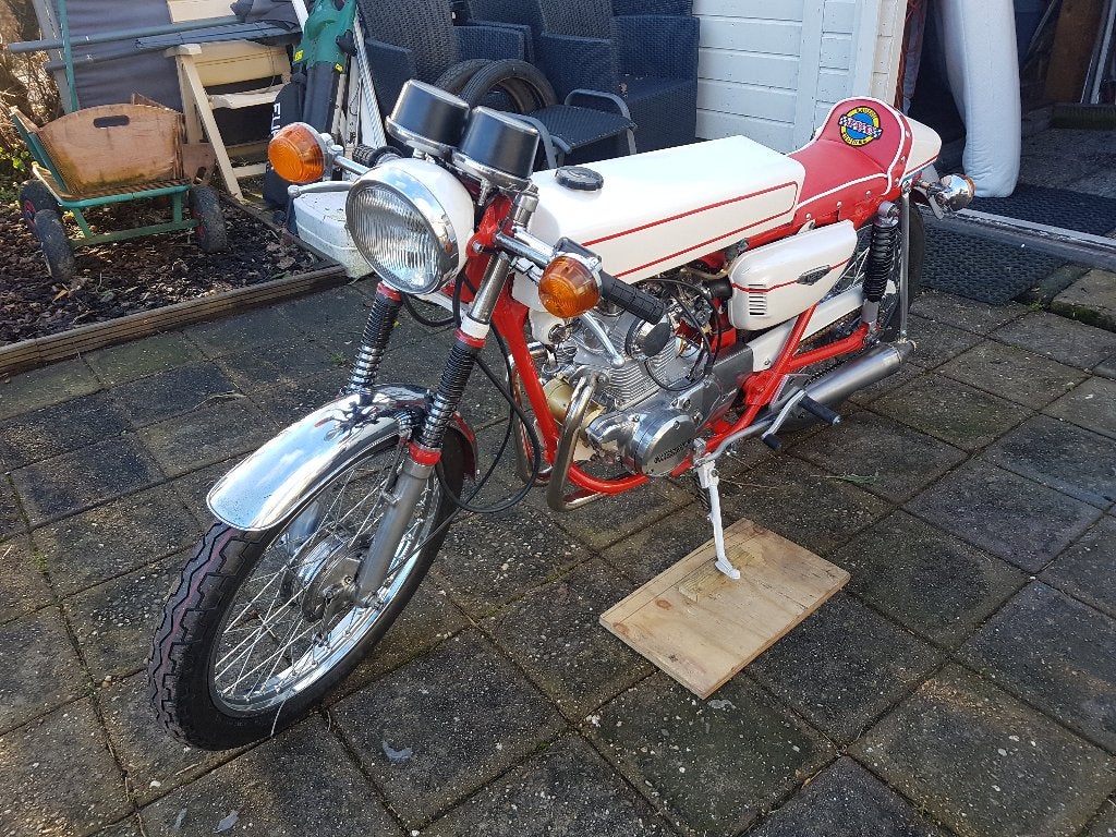 Honda CB125 K5 Café Racer – 1973 – Veel vernieuwd – Rijklaar, Motoren, 2 cilinders, 11 kW of minder, Minimaal motorrijbewijs A1